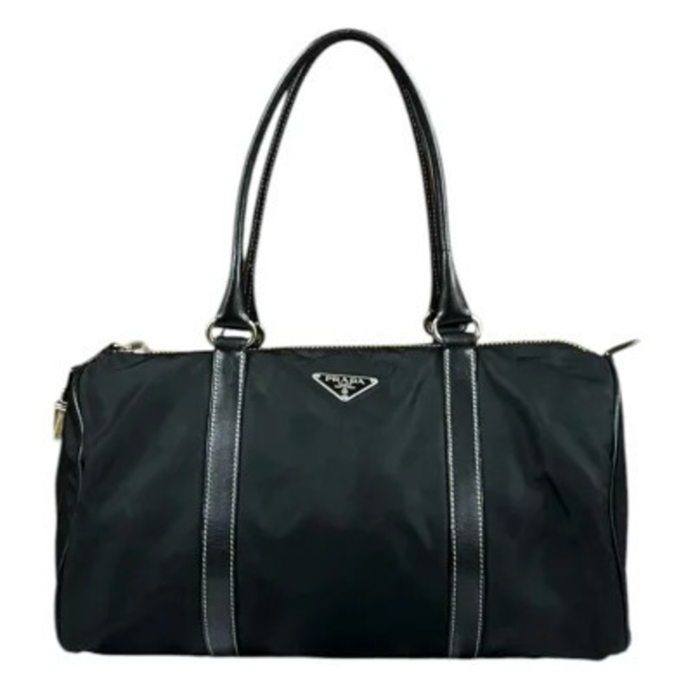 Prada Tessuto Boston Bag Handbag Black